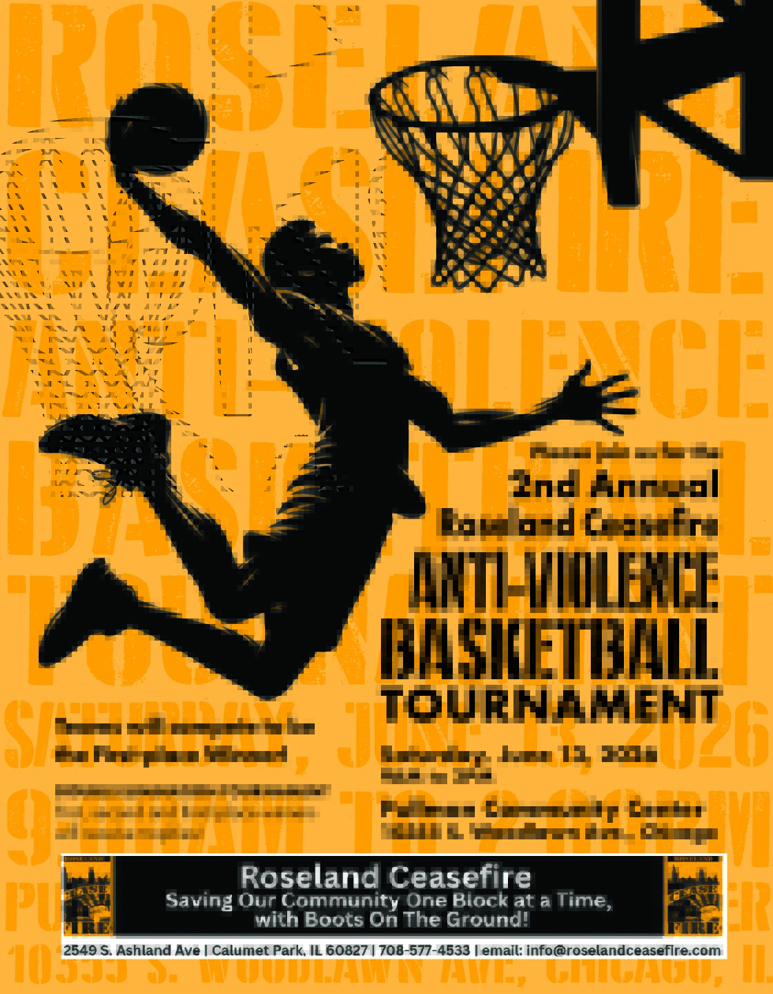 2nd Annual Roseland Ceasefire Anti-Violence Basketball Tournament